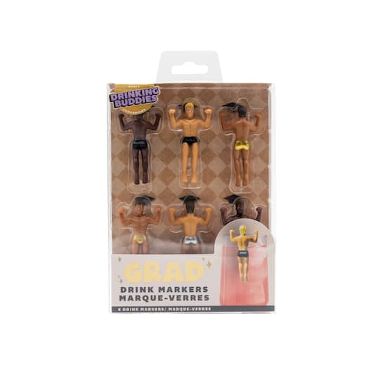 Graduation Drinking Buddies Drink Markers, 6ct.